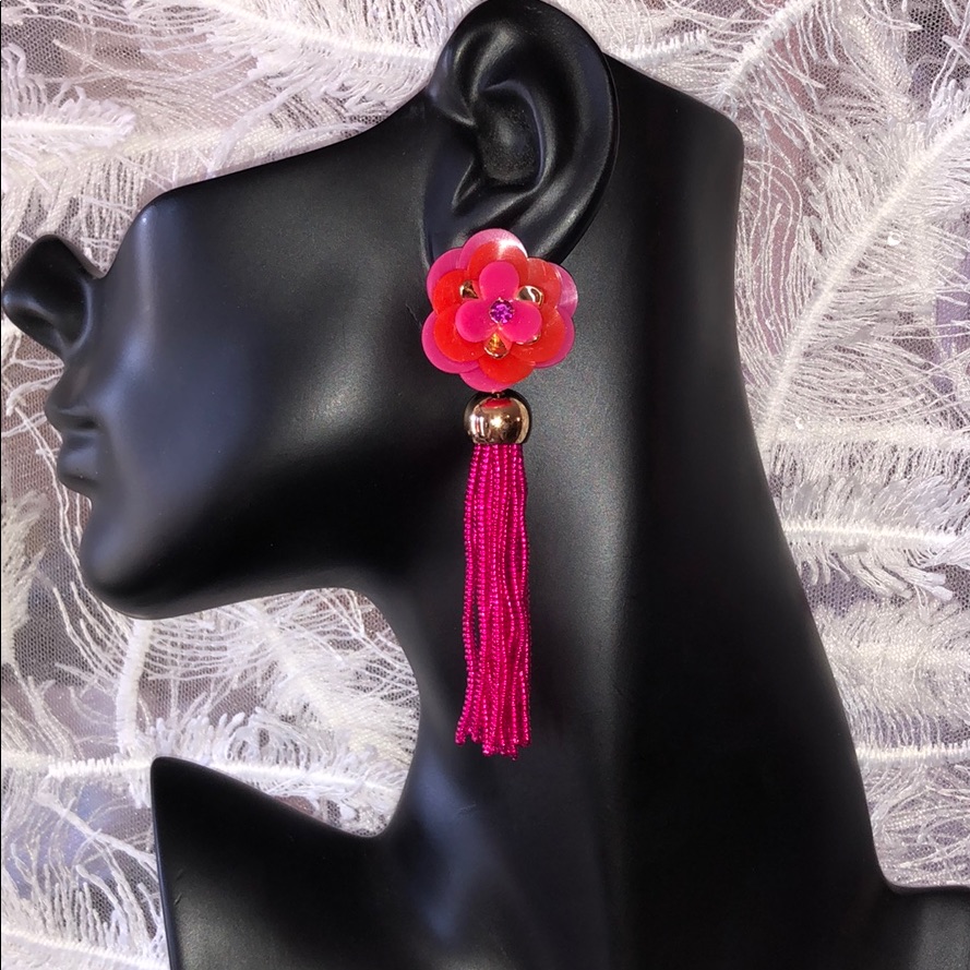 Kate Spade Earrings Rosy Posey Tassel 47$